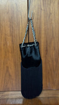 Pony hair fringed bucket bag